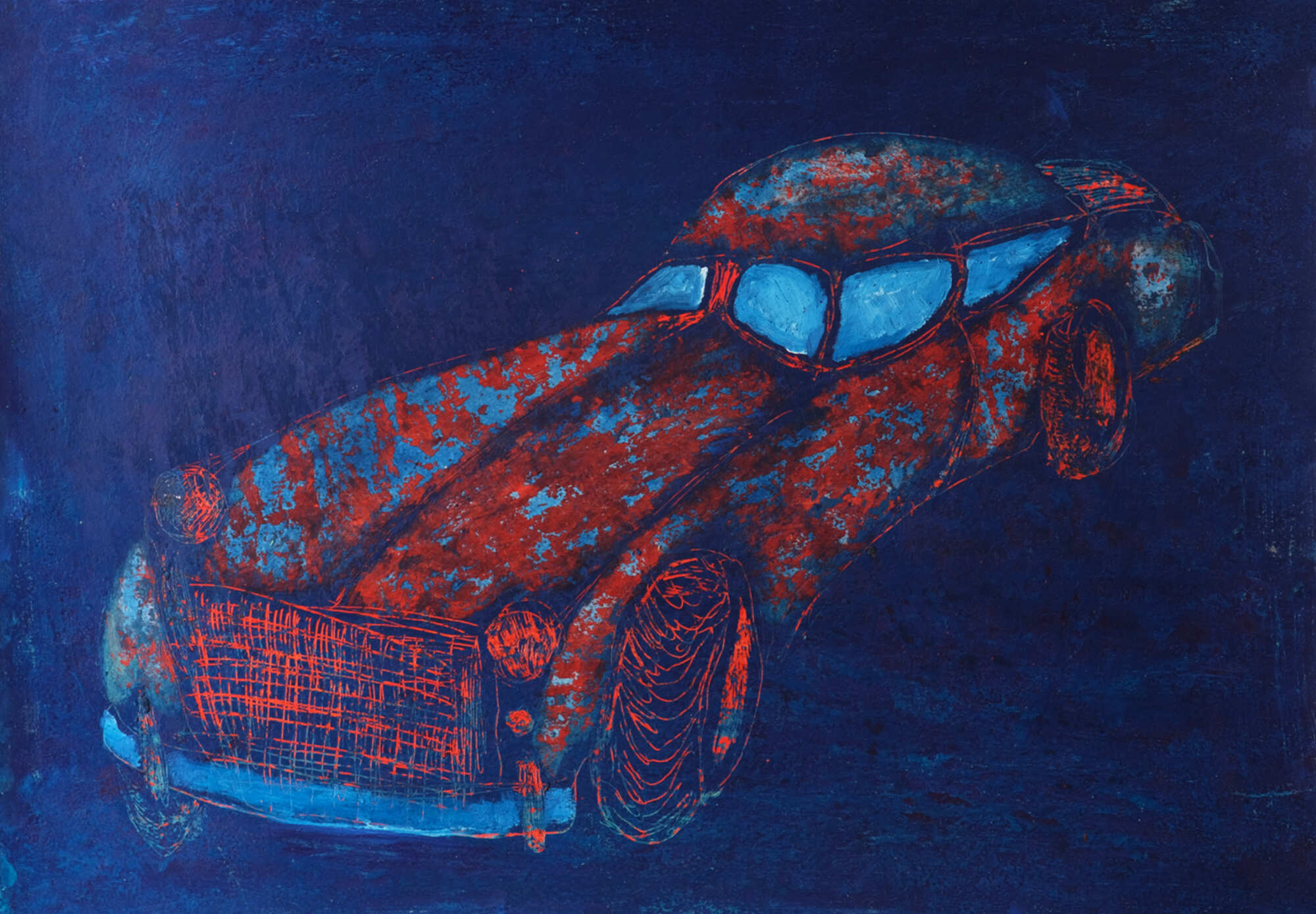 Современная графика с изображением машины