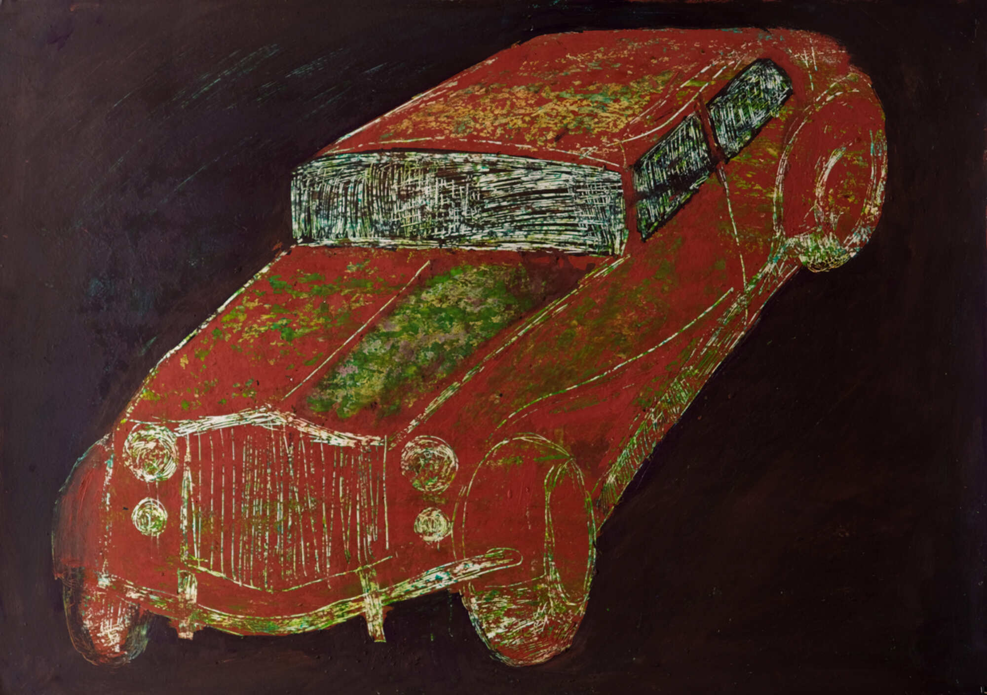 Современная графика с изображением машины