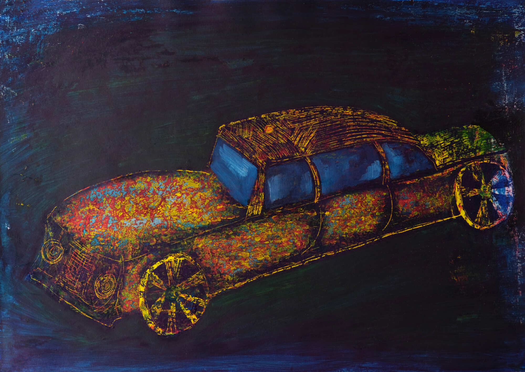 Современная графика с изображением машины