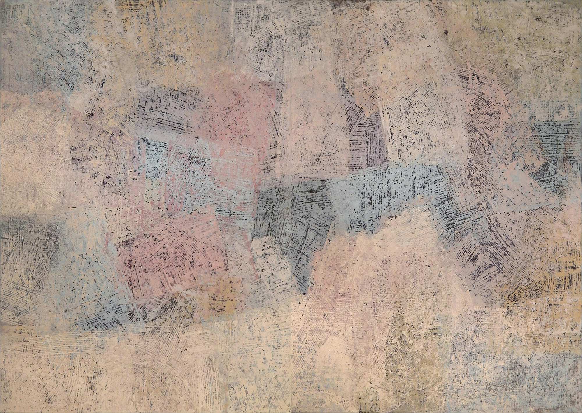 Современная интерьерная картина, абстракция в светлых тонах