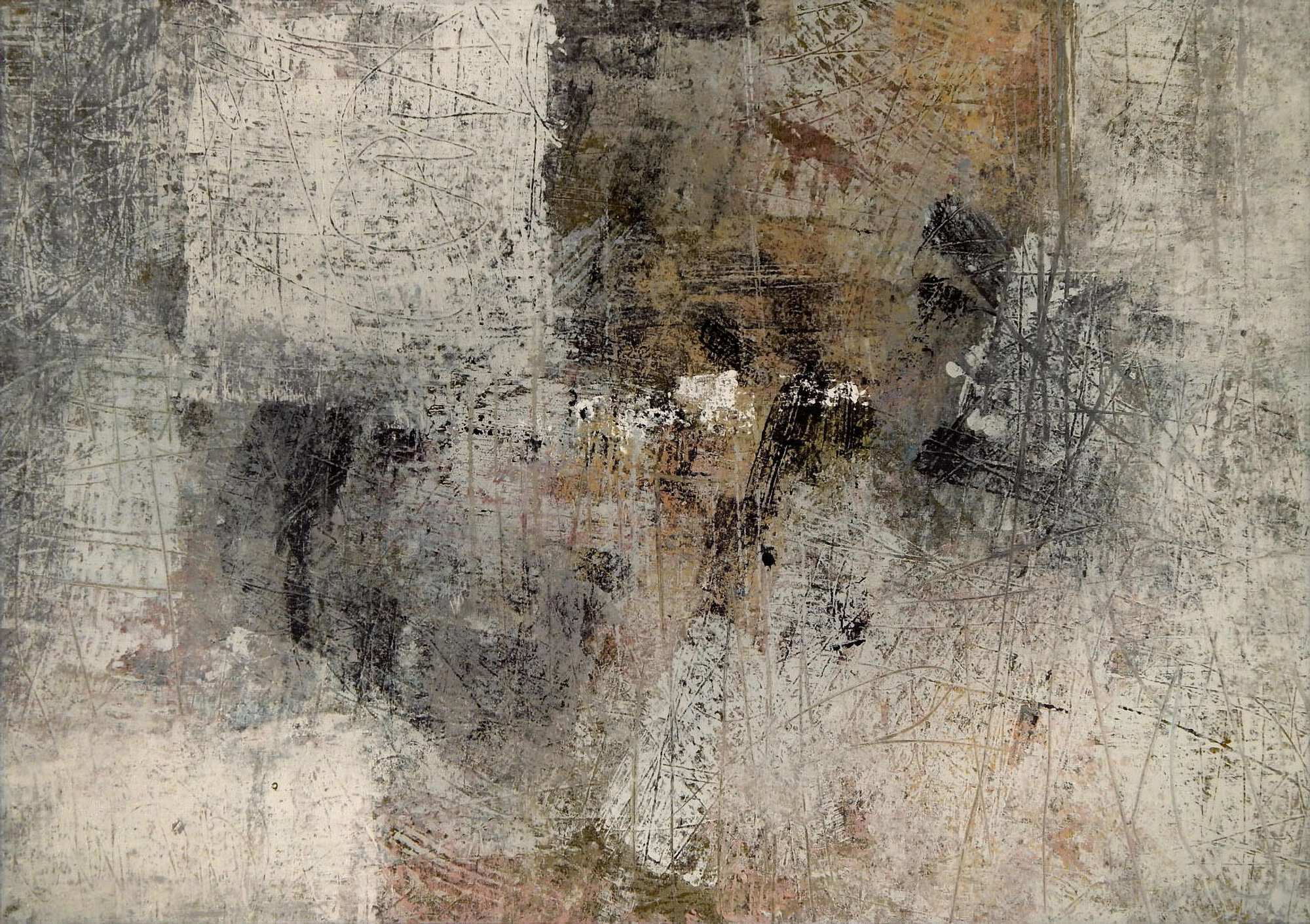 Современная интерьерная картина, абстракция в светлых тонах