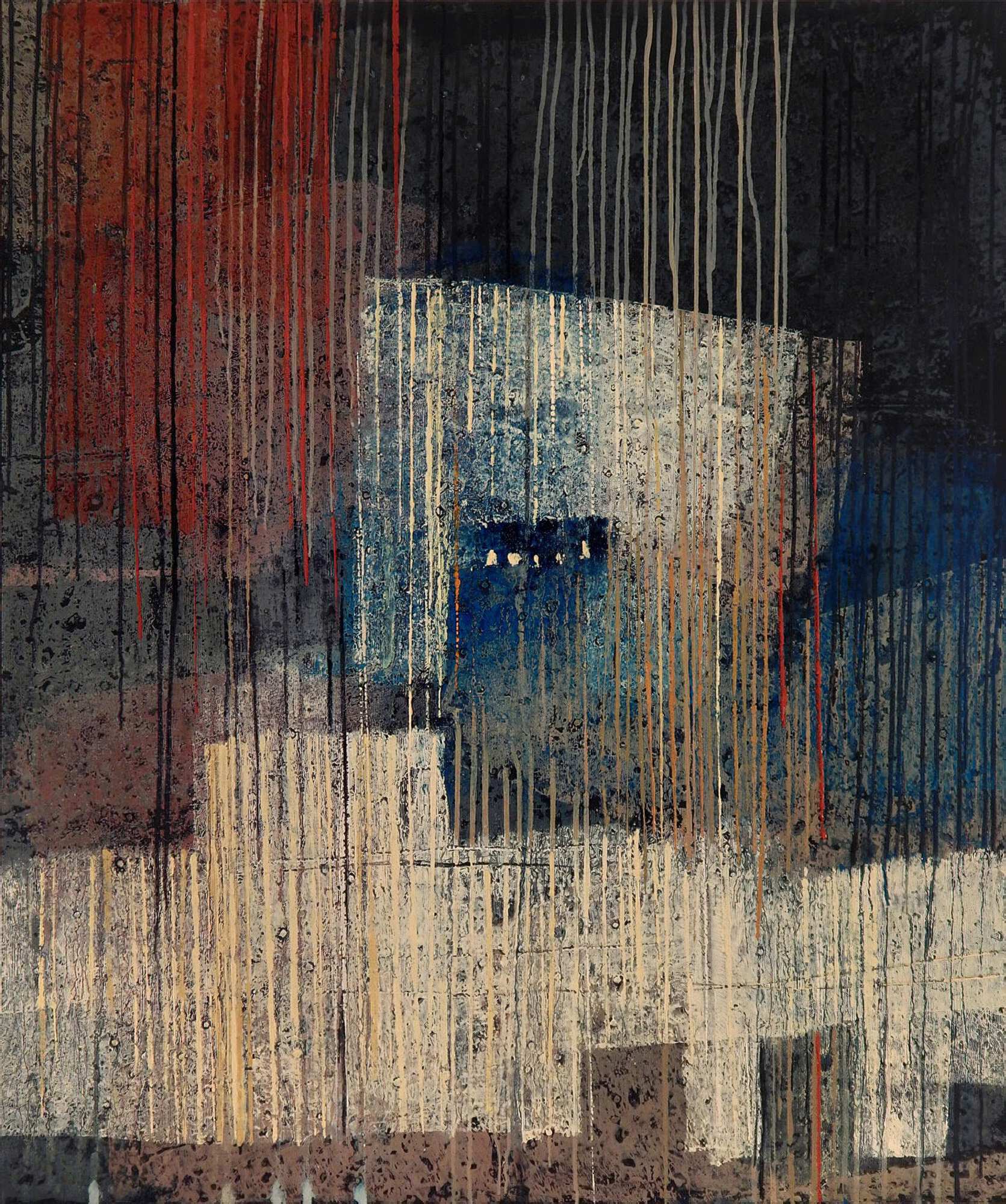 Современная интерьерная картина, абстракция в темных тонах