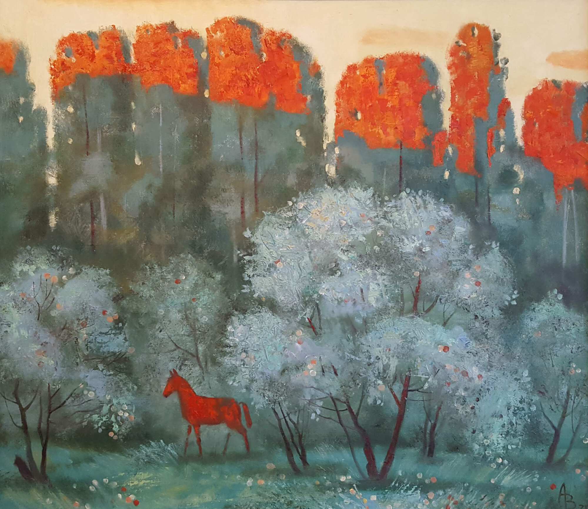 рыжий конь картина