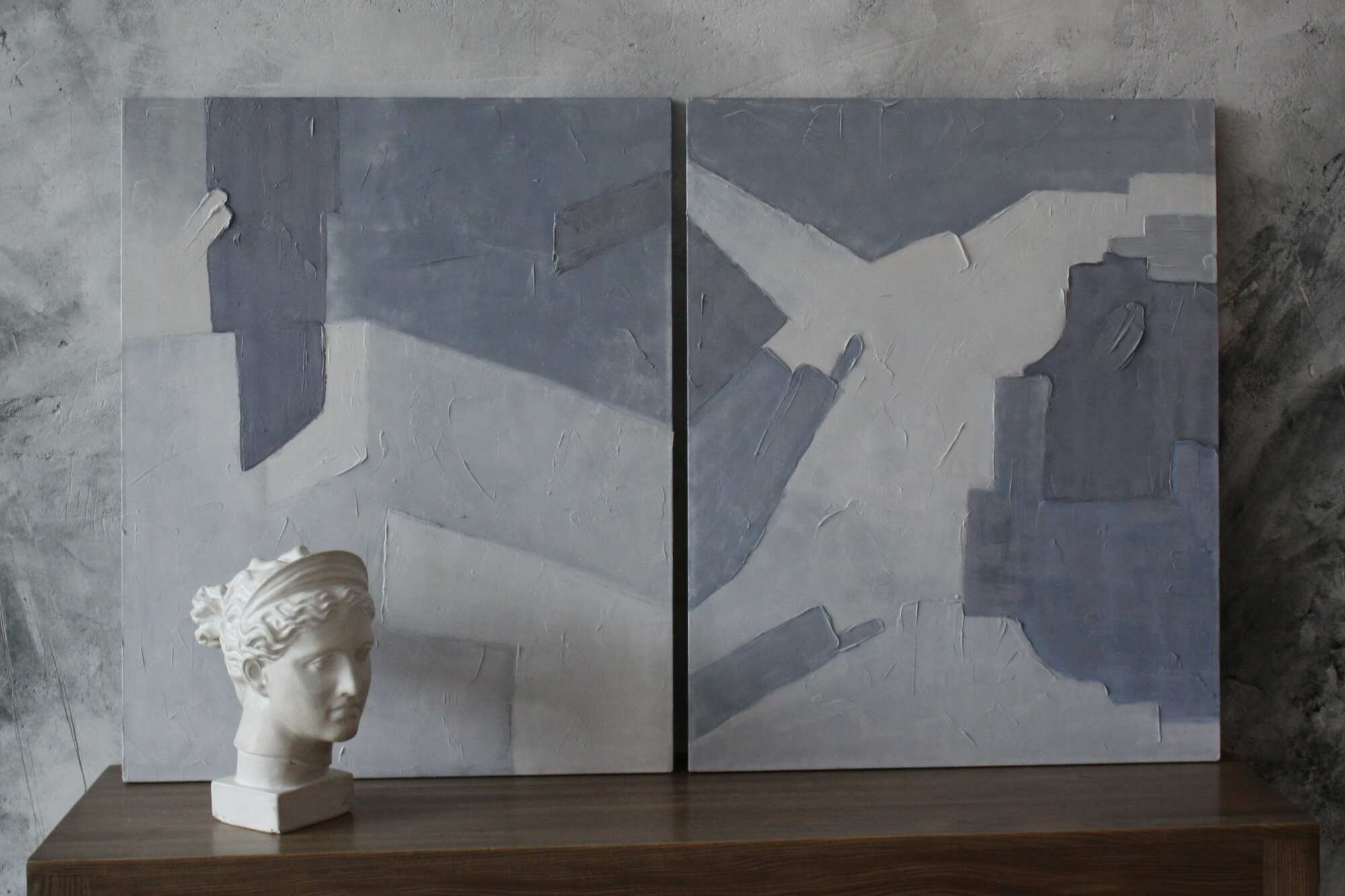 Серый интерьерный диптих