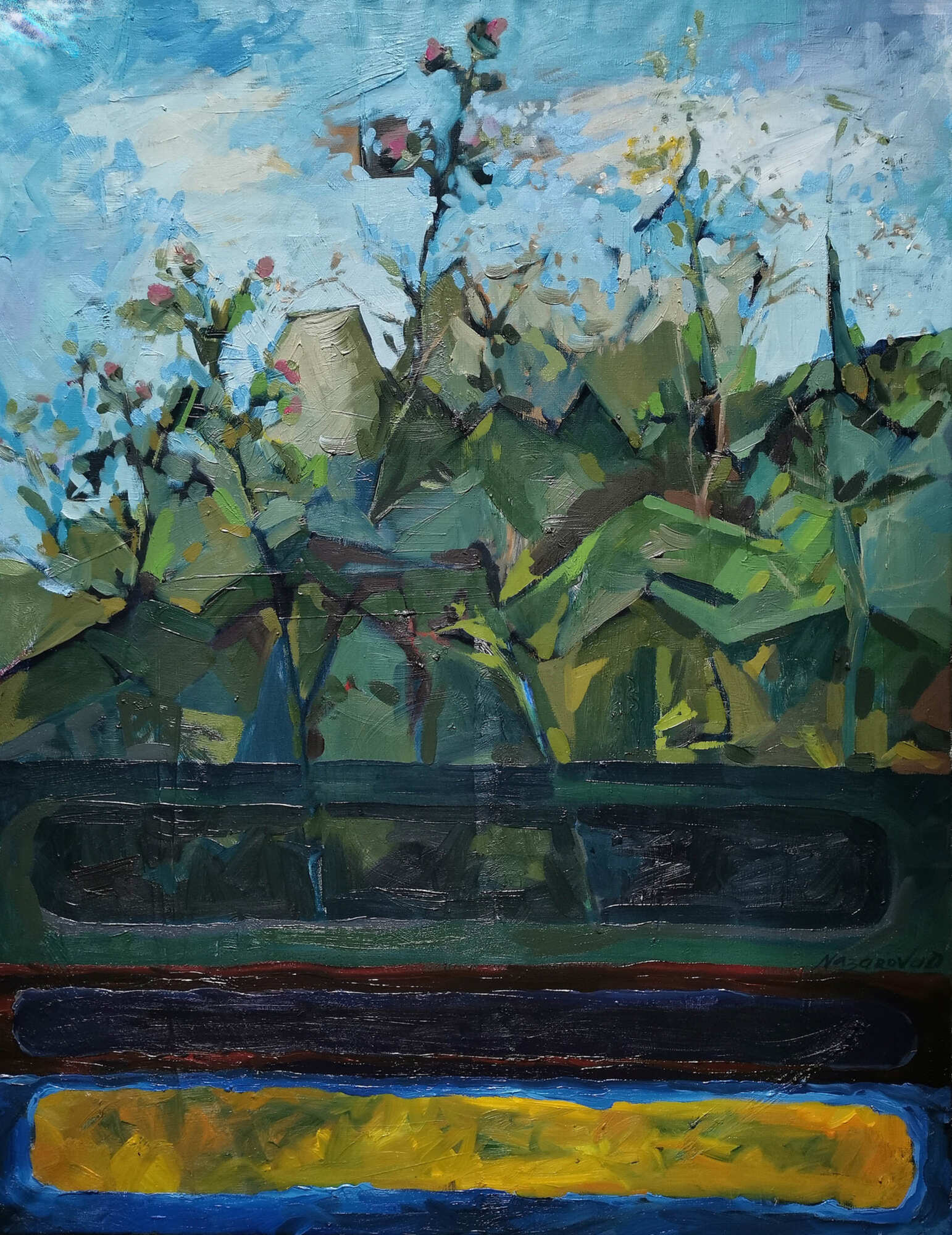 зеленая картина купить