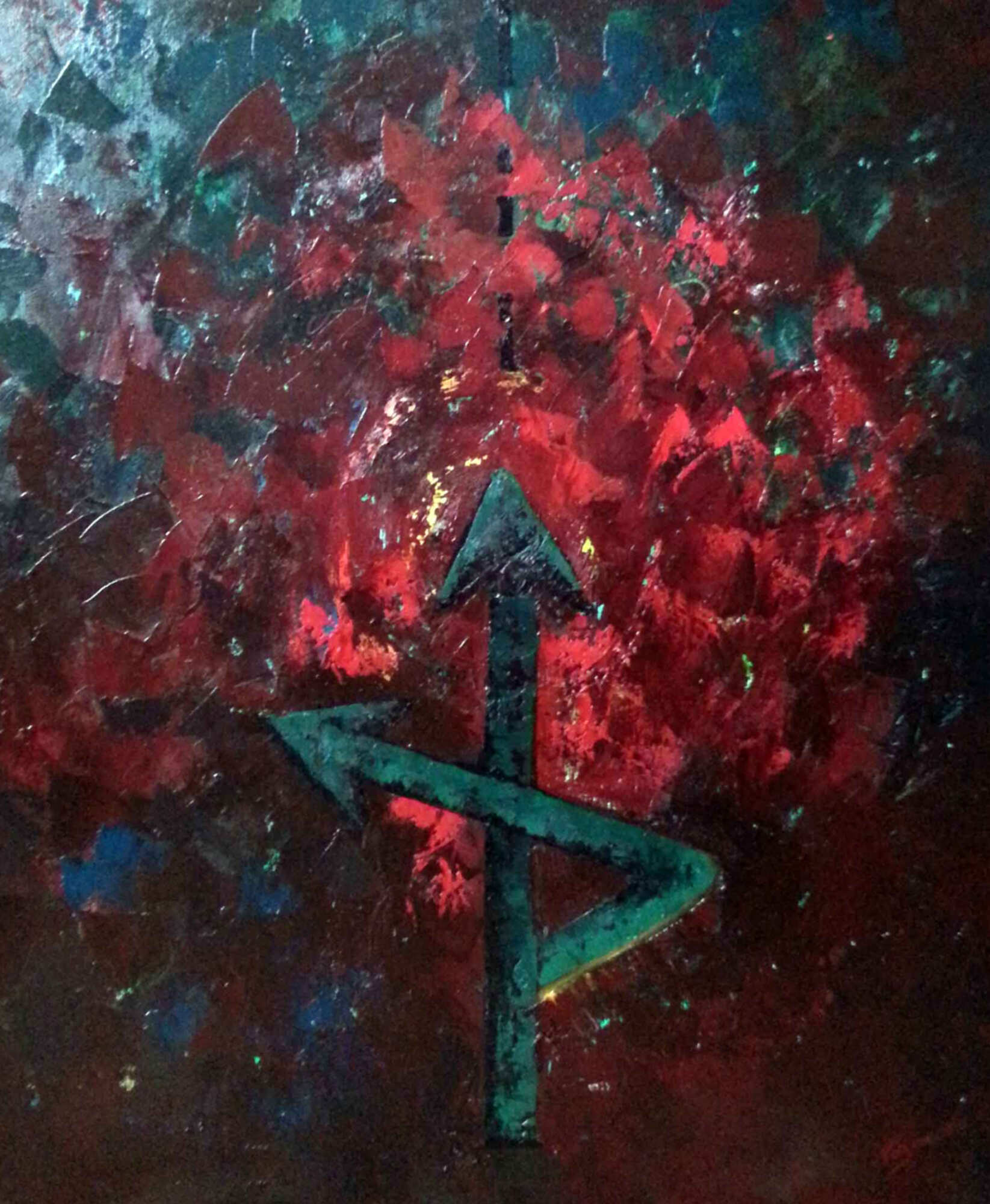 красно зеленая картина