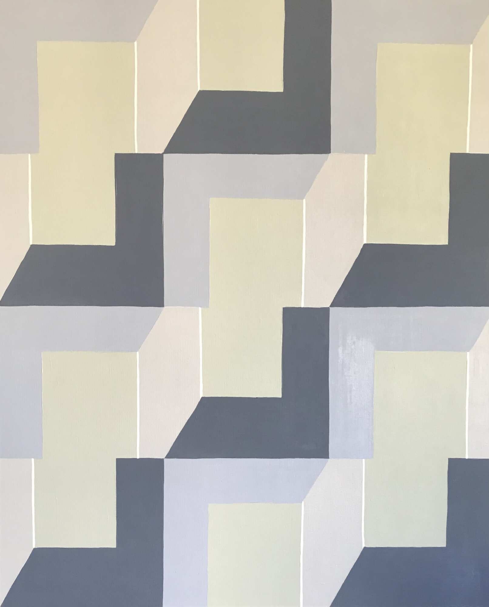 картина желто-серая абстракция