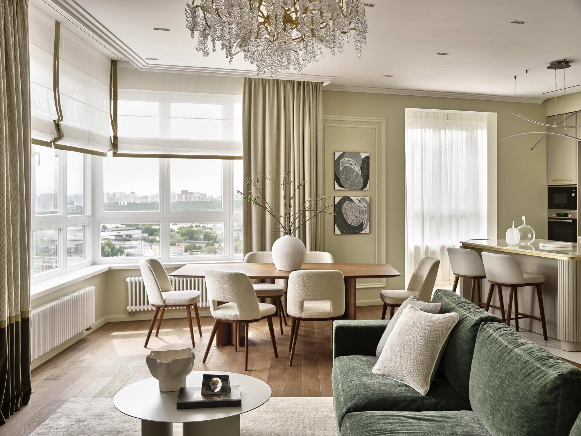 зеленые картины для интерьера