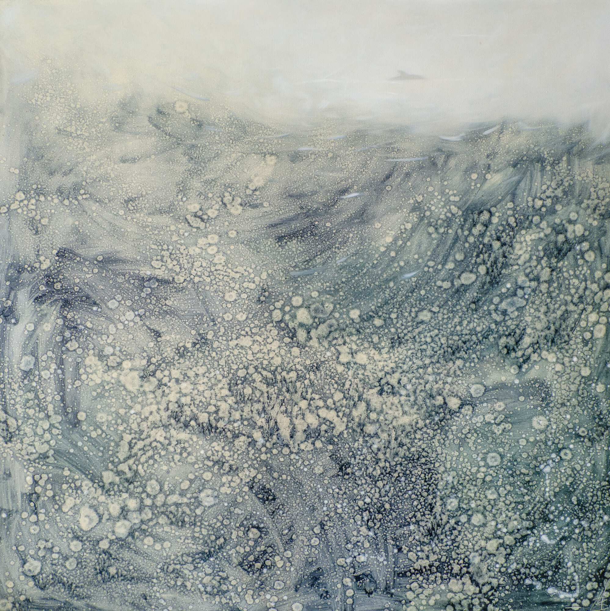 серая абстракция картина