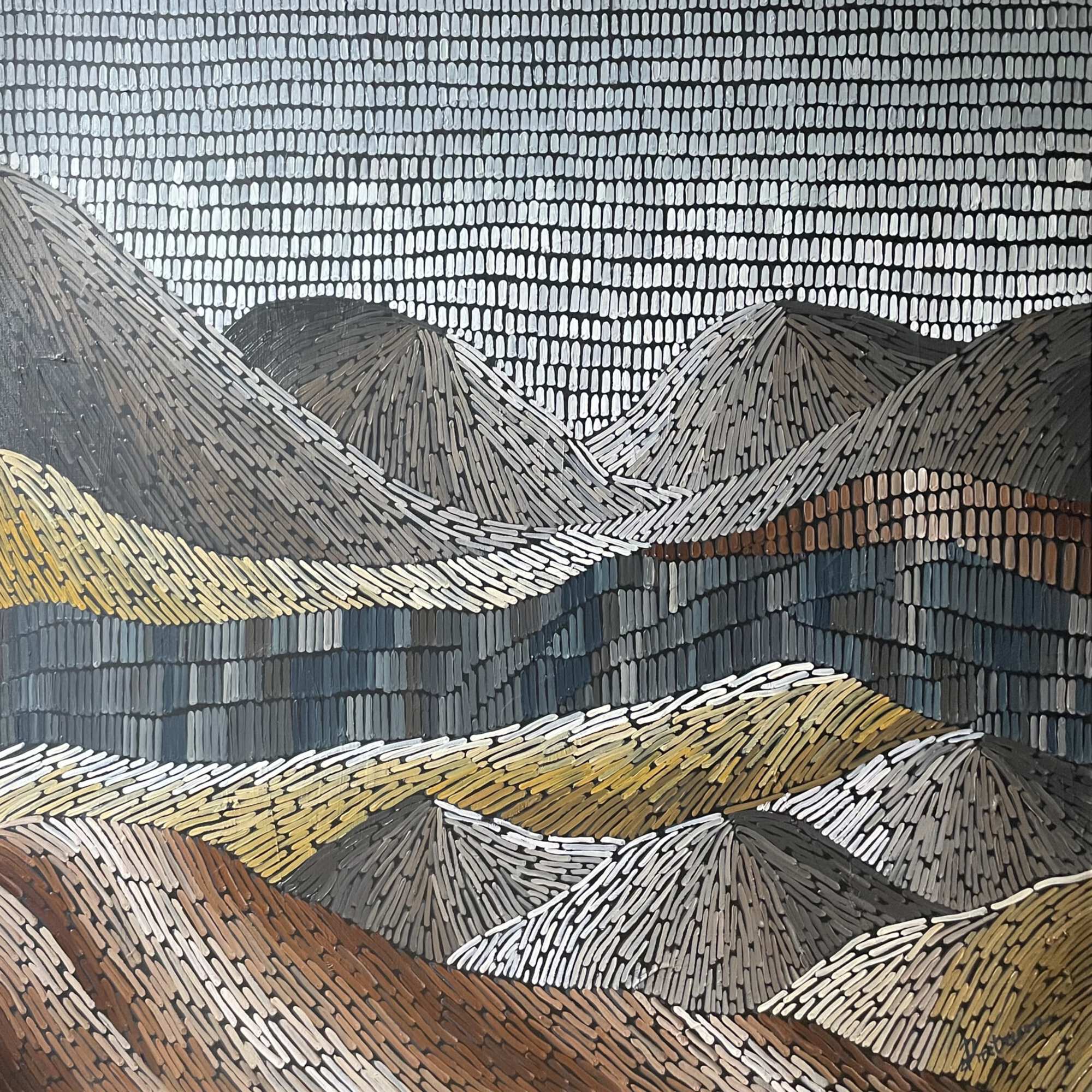 абстрактная картина горы