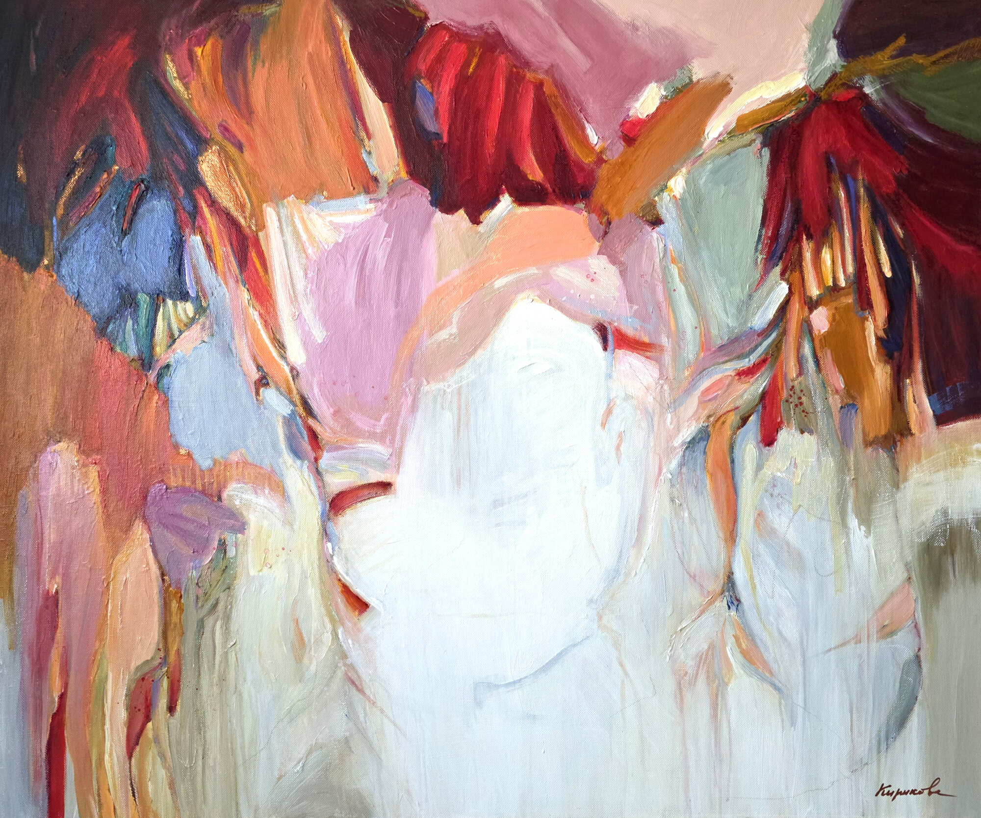 большая красная картина